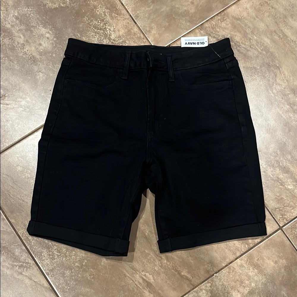 Old Navy Black Casual Shorts with Elastic Waistband